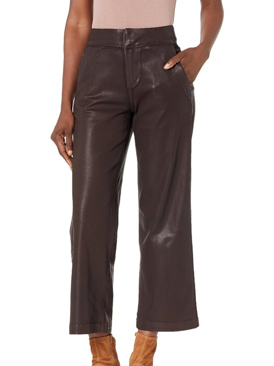 PAIGE Women’s Nellie Cropped Wide Leg Trousers – Chicory Coffee (Size 33) - Picture 2 of 3